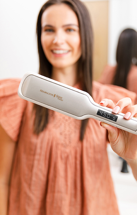 S9531 SHINE THERAPY Argan Oil Keratin Infused 2 Inch Hair Straightener Flat Iron Remington